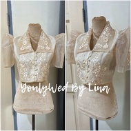 Modern Filipiniana Crop Top