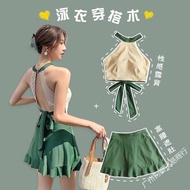 Swimsuit Dress Style Women Halterneck Girls Split Swimsuit Women