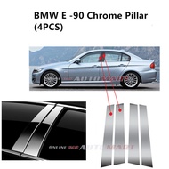 BMW E 90 - Car Chrome Door Window Pillar Trim Panel Chrome Stainless Steel (1 Set)