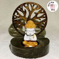 Buddha sitting under the tree statue, Home deco, statue deco, home living room deco Decorations