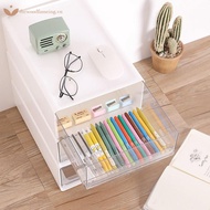 thewoodfameing Transparent Desktop Storage Box Drawer Type Office File Storage Box Bedroom Study Sta