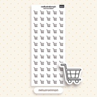 Shopping Cart Icon Sticker | Grocery Sticker | Cart | Micro Icon Stickers | Planner Journal Sticker