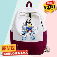 Bingo Bluey Robot Motif Children's School Bag Backpack