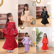 Baju Budak Raya Floral Perempuan Muslimah Baju Kurung Cotton 1-12tahun