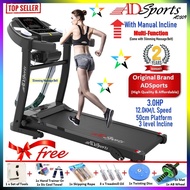 CSMall: 2 Year Warranty - FREE 8Gifts - 3.0HP ADSports AD509 Home Exercise Gym Fitness Electric Motorized Treadmill Running Machine Mesin Senaman Aerobik Lari 跑步机