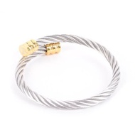Unisex Stainless Steel Bangle Two Tone