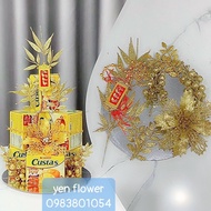Bamboo leaves decorate cake towers. Day water towers CNY
