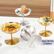 1pc Stainless Steel Ice Cream Cup, High Foot Ice Cream Cup, Pudding Mousse Fruit Salad Cup, For Home
