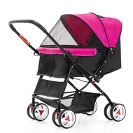 XYDog Stroller Cat Trolley out Trolley Portable Foldable Pet Stroller Pet Cart Small and Medium-Sized Dogs