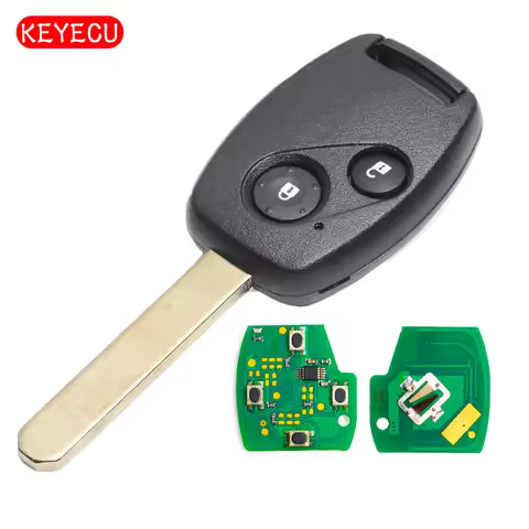 Keyecu Remote Key Fob 2 Button 433MHz ID48 Chip for Honda Jazz Civic, HRV, FRV, Stream CR-V 2002-200