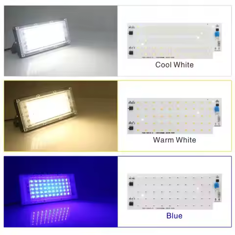 AC 220V 50W LED Chip for Floodlight SMD 2835 Smart LED Lamp Bead Outdoor Lighting Chip LED Street La