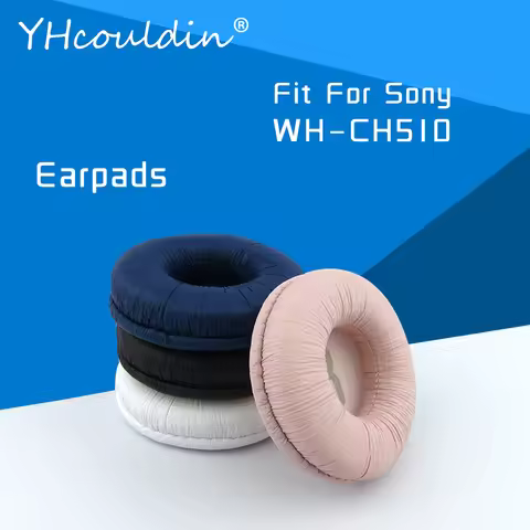 Earpads For Sony WH-CH510 WH CH510Headphone Accessaries Replacement Ear Cushions Wrinkled Leather Ma