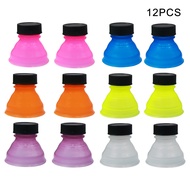 12pcs Dustproof Picnic Snap On Fizz Juice Party Energy Drink Wine Reusable Plastic Beach Spill Proof Coke Cover Beer Saver Beverage 6 Colors Can Lid