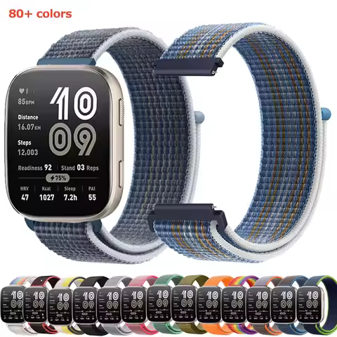 22mm Nylon Loop Band for Amazfit Bip 6 Bip6 Strap Smartwatch Replacment Watchband Bracelet Correa fo