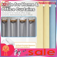 <MYS> Curtain Spacer Set Eva Curtain Spacer 5/10 Pcs White Eva Foam Curtain Spacers Rollers 50/85mm 