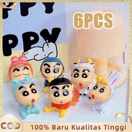 Shinchan Crayon Figure 6pcs Shinchan Miniature Shinchan Figure Crayon Sincan Collection