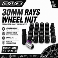 30mm RAYS Lock Nut M12X1.25 Rays Wheel Nut Rays Tyre Nut Rays Racing Nut Rays Steel Nut Wheel Lug Nu