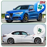 1 pair Fit for  Alfa Romoe Giulia Stelvio Aluminum Fender Decoration Stickers Quadrifoglio Exterior 