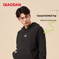 Qiaodan เสื้อสวมคอมีฮู๊ดอบอุ่นลำลองสำหรับผู้ชาย XWD43232309