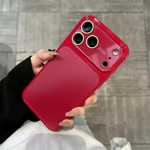 Fluorescent Color Glossy PC Phone Case For iPhone 17 17 Pro 16 16Pro 15 14 13 Pro Max Full Lens Came