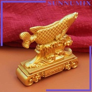 [Sunnimix] Feng Shui Prosperity Arowana Fish Table Decoration, Creative Handcrafted Sculpture, Fish 