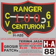 H-A88 RANGER CONTURION LOGO EMBROIDERY PATCH - WHOLESALE/TESTIMONI REVIEW PATCH
