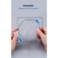 SUPER NICE Multi-function Drawing Art Stereo Ruler Geometry Ellipse Pattern Ruler Accessories  Schoo