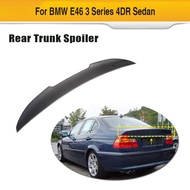 For E46 Carbon Fiber Car Trunk Spoiler Wing for BMW E46 Base Sedan 4-Door 1998-2005 Rear Wing Spoile
