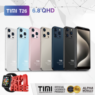 TIMI T26 รุ่นใหม่ล่าสุด (6+128GB) โทรศัพท์มือถือ Android 13 จอใหญ่ 6.8 นิ้ว แบตเตอรี่ 5500mAh กล้อง 