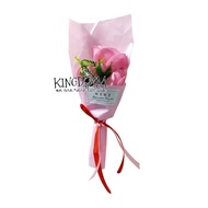 Buket Bunga Pink Isi 3 Bunga / bunga sabun / Buket Bunga