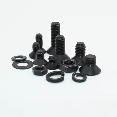 2520P/set M2 M2.5 M3 M4 M5 M6 Black Grade 10.9 Steel Hexagon Hex Socket Head Flat Countersunk Allen 
