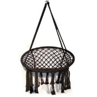 Ready Stock Swing Chair Nordic Style Rope Egg Chair Hammock Swinging Adult Hanging Chair Round Black