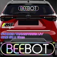 BEEBOT 50x13 Car Window Uv Transparent Sticker Universal Front Rear Window Sticker for All Single Tr