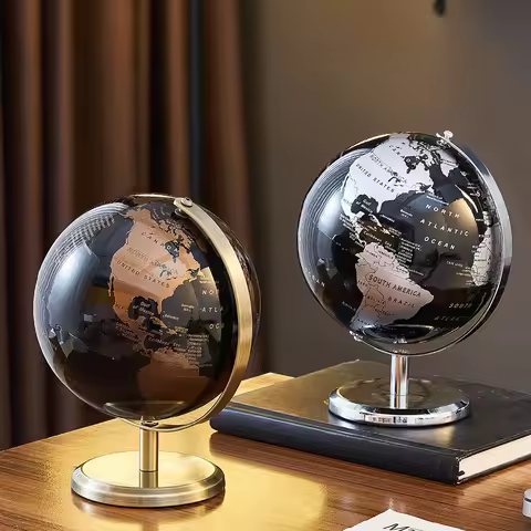 Home Decor Accessories Retro World Globe Modern Learning World Map Globe Kids Study Desk Decor Globe