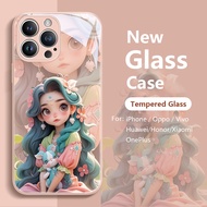 Cute Cartoon Girl Case Huawei Pura 70 Mate 60 50 50E 40 40E 30 30E 20 P60 P50 P40 Pro Plus P30 P20 L