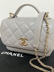 chanel business affinity 大象灰荔枝皮small size