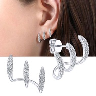 Korea Style Fashion Three Layer Arc Earrings E3n2