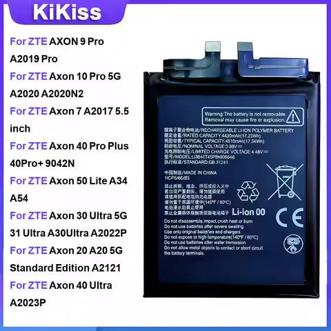 Battery For ZTE AXON 9 Pro 10 Pro 7 A2017 5.5 inch 40 Pro Plus 50 Lite A34 30 Ultra 20 A20 40 Ultra 