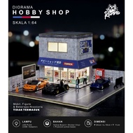 HOTWHEELS Hot Wheels and miniscale Diorama 1: Scale Hobby shop
