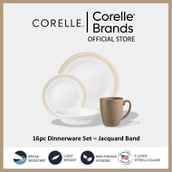 CORELLE 16pc Dinnerware Set - Jacquard Band