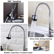 Ready Stock SUS304 Stainless Steel Kitchen Sink Flexible Hose Single Lever Cold Water Tap Faucet