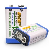 MP 9 Volt Rechargeable 650mAh NimH Performance 9V 6F22 Batteries
