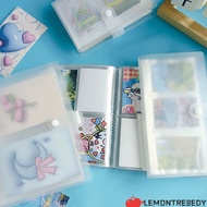 LEMONTRE8EDY Transparent Photo Album, 3inch DIY PP Collect Book, Portable Multi-pockets Frosted Inte