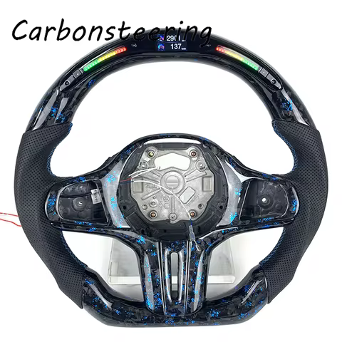 Cars accessories Alcantara Forged Carbon fiber steering wheel G30 G20 G80 G82 F90 425i 430i M440i 53