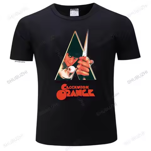 Homme t-shirt summer cotton men tshirt A Clockwork Orange Poster Licensed Adult 1 unisex Funny Top M