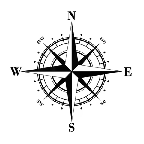 New Design Car Sticker Art Design NSWE Compass Car Motorcycle Exterior Accessories Vinyl Decal Suita