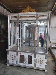 Bupet Rak Lemari Pajangan Crystal Kristal Minimalis 4 Pintu SKBM