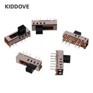 KIDDOVE 5pcs Toggle Switch, 4 Position 5mm Toggle Micro Slide Switch, SS-24E01 Vertical 10P 2P4T Mic