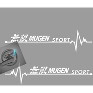 (Ready Stock) S542# 2pcs Heartbeat MUGEN Sport Vinyl Decal Sticker