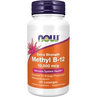 NOW Foods Supplements Methyl B-12 (Methylcobalamin) 10000 mcg Nervous System Health 60 Lozenges